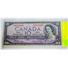Image 1 : 1954 CANADA $10 BILL U/T4838386 MODIFIED PORTRAIT