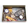 Image 1 : CIGAR BOX FULL OF VINTAGE ADVERTISING KEYCHAINS