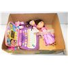 Image 1 : LOT OF DORA ITEMS INCLUDES DORA LAPTOP, DOLLS AND