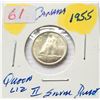 Image 1 : 24)  CANADIAN 1955 10 CENT DIME, 80% SILVER