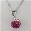 BZ1919-130 SILVER CRYSTAL 16" NECKLACE