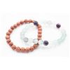 Image 1 : #144-NATURAL FLOURITE & GOLDEN SAND STONE BRACETE