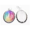 Image 1 : #92-NATURAL MOONSTONE & SOLAR QUARTZ PENDANT