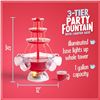 Image 2 : NEW UNBOXED NOSTALGIA 3 TIER PARTY FOUNTAIN WITH