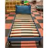 Image 1 : NEWLY ASSEMBLED SINGLE BED FRAME W/ WOOD SLATES