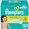 Image 1 : NEW PAMPERS SWADDLERS SIZE 4 - 150 DIAPERS