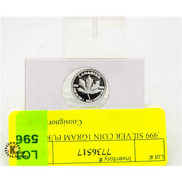 .999 SILVER COIN 1 GRAM PURE