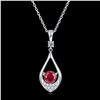 Image 1 : GRA CERTIFIED "MAGIC" 1 CT GOURD SHAPE NECKLACE