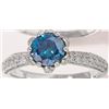 1 CT GRA CERTIFIED BLUE MOISSANITE 925 ST SILVER