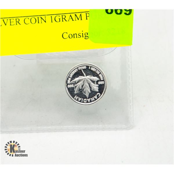 .999 SILVER COIN 1 GRAM PURE