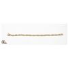 Image 1 : STAMPED 10K YELLOW GOLD & DIAMOND BRACELET 9.5"