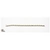 Image 1 : STAMPED .925 SILVER DIAMOND & PERIDOT BRACELET 8"