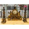 Image 1 : ORNATE MANTEL CLOCK WITH MATCHING