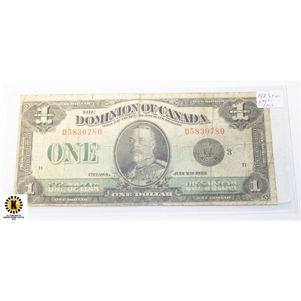 1923 KING GEORGE LARGE ONE DOLLAR BILL 1923 king george large one dollar bill