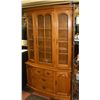 Image 1 : WOODEN CHINA CABINET H-77.75" W-16" L-48"
