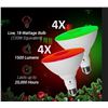 Image 1 : NEW 4 RED & 4 GREEN FLOOD LIGHT BULBS RETAILS $92