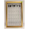 Image 1 : 16" X 25" WEEKLY/MONTLY PLANNING CLEAR DRY ERASE