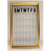 Image 1 : 16" X 25" WEEKLY/MONTLY PLANNING CLEAR DRY ERASE