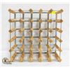 Image 1 : NEW 20 SLOT WOOD & GALVANIZED WINE RACK