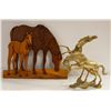 Image 1 : WOODEN HORSE WALL HANGING WITH 2 HORSE