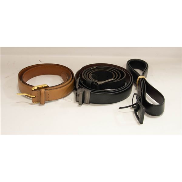 LOT OF 4 LEATHER BELTS
