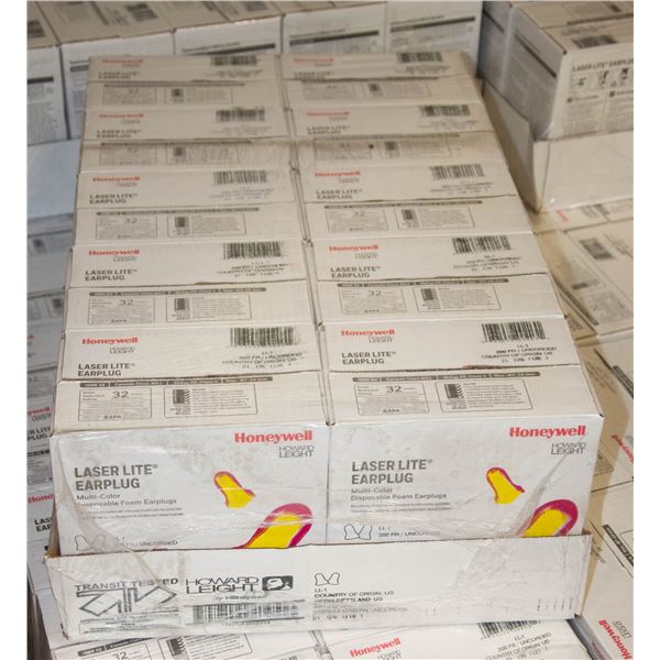 CASE OF 10 BOXES OF HONEYWELL LASERLITE EARPLUGS