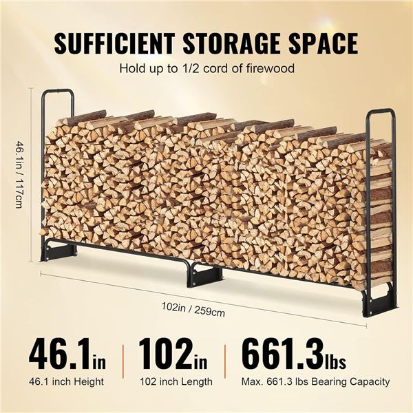 8 Foot Firewood Rack 8 Foot Firewood Rack