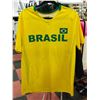 Image 1 : BRASIL PELE NO. 10 MENS MED SOCCER JERSEY