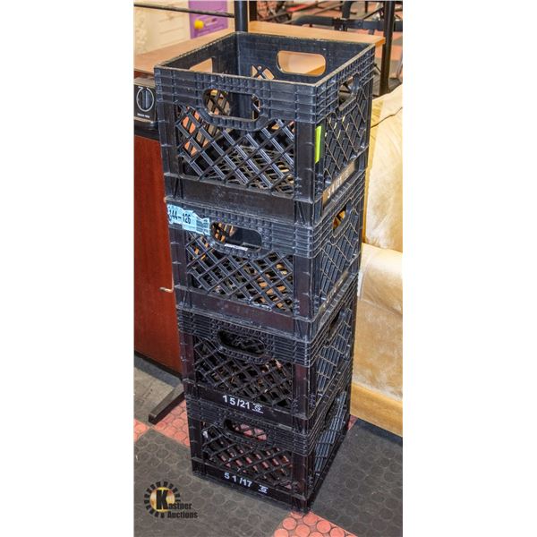 LOT OF 4 STORAGE CRATES