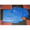 Image 1 : LOT OF TWO LARGE BLUE TARPS