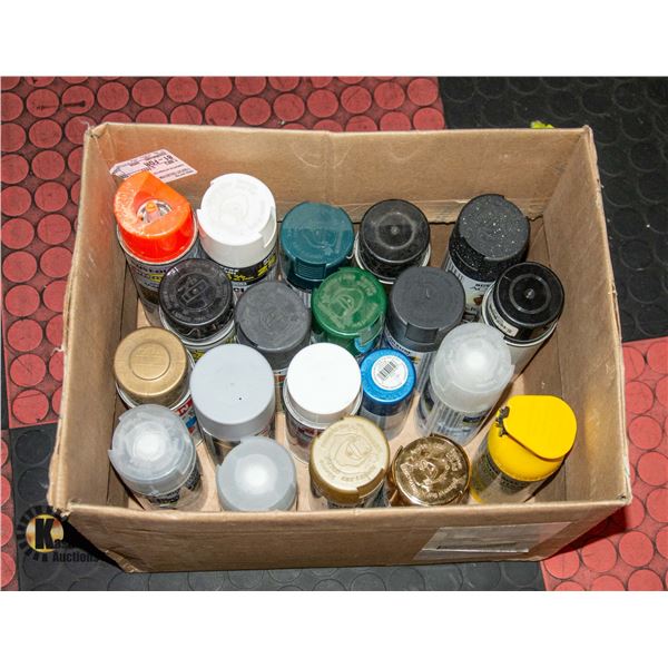 BOX OF SPRAY PAINT