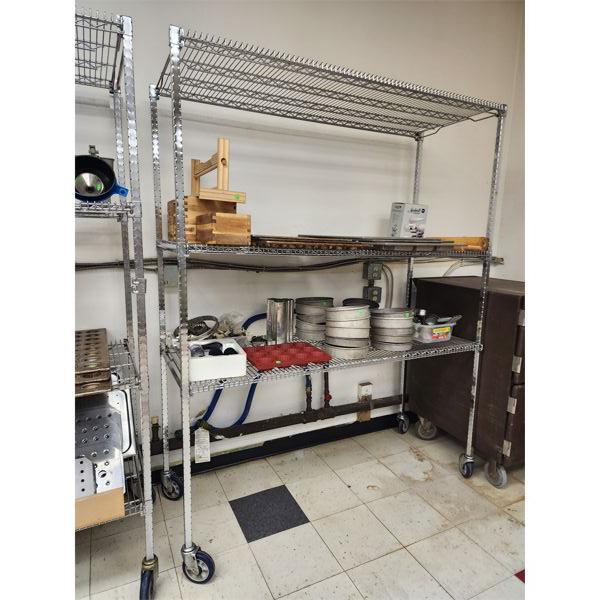 ROLLING ADJUSTABLE 3 TIER UTILITY RACK