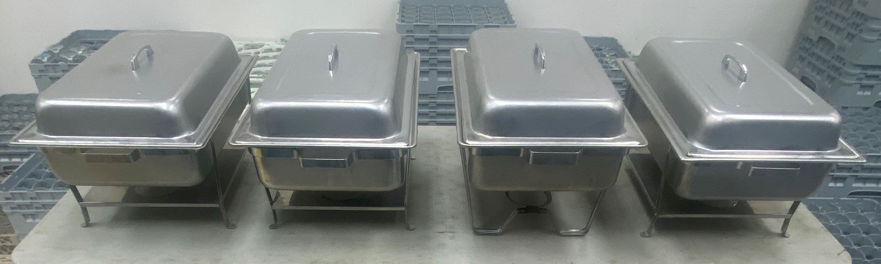 4 SILVER CHAFERS