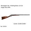 Image 1 : Remington No. 4 Rolling Block .32 Cal Rifle