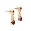 Image 2 : Plated 18KT Yellow Gold 5.02ctw Ruby and Diamond Earrings