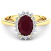 Image 1 : 14KT Yellow Gold 2.30ct Ruby and Diamond Ring