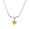 Image 1 : Plated 18KT Yellow Gold 1.01cts Citrine and Diamond Necklace