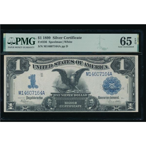 1899 $1 Black Eagle Silver Certificate PMG 65EPQ