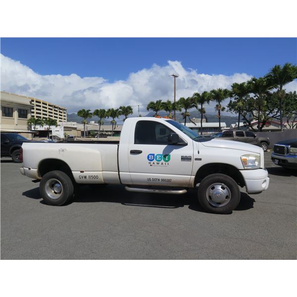 (Oahu) 2007 Dodge RAM 3500 Heavy Duty Pickup Truck, 58787 Miles (Starts & Runs - See Video)