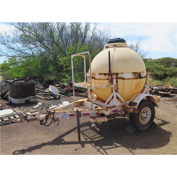 (Oahu) 500-Gallon Ball Tank on Trailer (No Title or Paperwork)