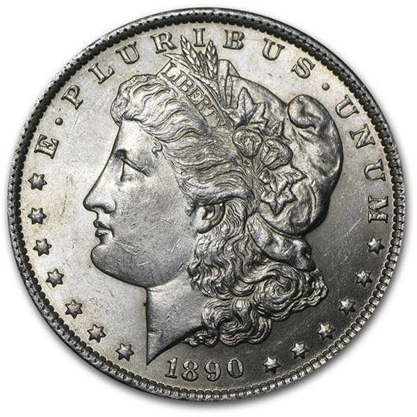 1890 Morgan Silver Dollar BU MS-63