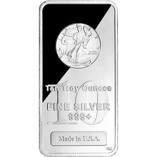 10 oz Highland Mint Silver Bar - Walking Liberty Design .999+ Fine