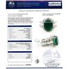 Image 4 : 4.37 ctw Emerald and 2.40 ctw Diamond Platinum Ring