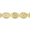 Image 3 : Vintage 14k Gold Florentine Etched Diamond Star Link Bracelet w/ Braided Frame