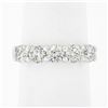 Image 1 : NEW 14k White Gold 1.38 ctw Round Prong Diamond 5 Stone Classic Wedding Band Rin