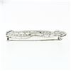 Image 4 : Antique Art Deco Platinum European Marquise Diamond Ribbon Bow Wreath Brooch Pin