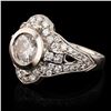 Image 2 : 1.21 ctw CENTER Diamond Platinum Ring (2.29 ctw Diamonds)