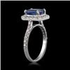 Image 3 : 3.06 ctw Tanzanite and 0.76 ctw Diamond 18KT White Gold Ring