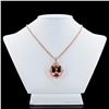 Image 1 : 31.83 ctw Morganite and 1.01 ctw Diamond 14K Rose Gold Pendant
