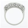 Image 8 : Vintage 14k White Gold 1.08 ctw Illusion Round Diamond Wide Statement Band Ring